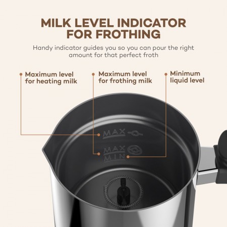 VAVA Milk Frother Foamer Milk Level Indicator